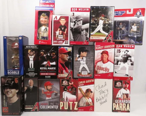 Lot 18 Arizona Diamondbacks Bobble Heads & Randy Johnson Figure MLB Baseball NEW Cover