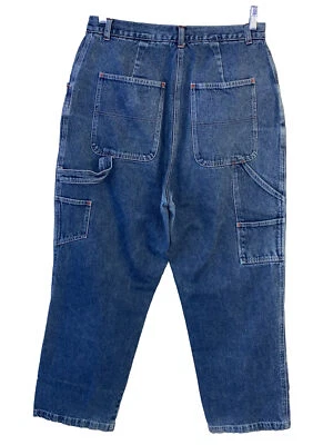 Pantalones de mezclilla Y2k Carpenter para mujer talla 14W azul lavado medio Newport News algodón Foto 1 de 4