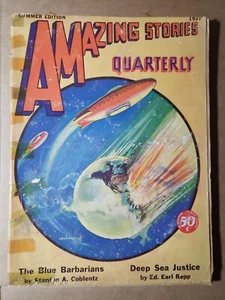 AMAZING STORIES QUARTERLY SUMMER 1931 STANTON A COBLENTZ DAVID H KELLER - Picture 1 of 4