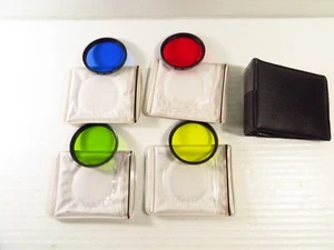 4 Pack Vivitar VMC 55mm Filters: 80A Blue, 25A Red, 11(X1) LT Green, 8(K2) Med Y - Picture 1 of 7