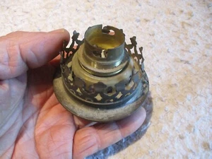 Ancienne Couronne de Lampe à Pétrole électrifiée avec Douille à Baïonnette - Imagen 1 de 5