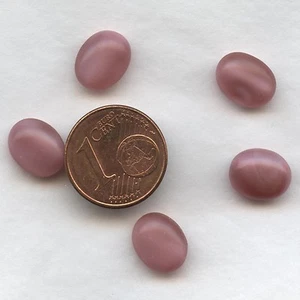 23V *** 100 alte Cabochons aus Glas (gewölbter Boden) 10x8mm PINK - Bild 1 von 2