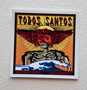 TOTOS SANTOS Surfer Surfing Vinyl Stickers 2"x2" Epic Surf Breaks California - Picture 1 of 1