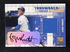 2003 Donruss Elite Throwback Threads Signatures /15 George Brett #TT-85 Auto HOF