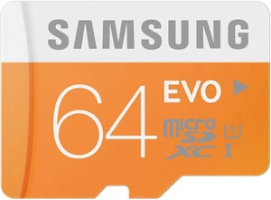 Carte Mémoire Samsung EVO 64Go Micro SD SDXC Classe 10 pour Samsung Galaxy S7 S8 S5 - Photo 1 sur 1