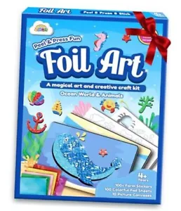 Colorful Foil Arts Fun - No Mess Art Christmas Gifts Set - Christmas Blue - Picture 1 of 7