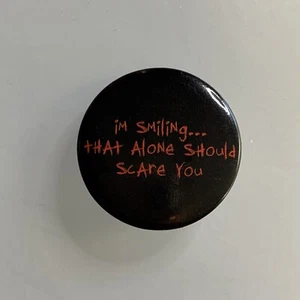 I'm Smiling That Alone Should Scare You Hat Lapel Pin Back - Picture 1 of 2