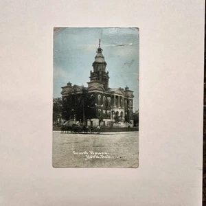 1910 York County Courthouse Nebraska Historic Architecture Postcard RPPC Colored - Picture 1 of 8
