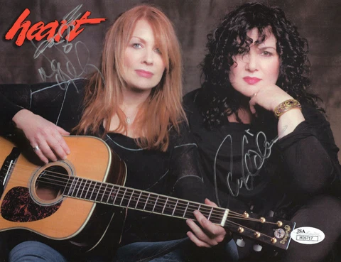 HEART AUTOGRAPHED 8x10 COLOR PHOTO          SIGNED ANN+NANCY WILSON       JSA Cover