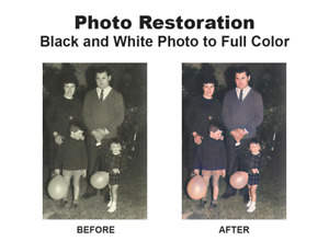 Photo Restoration - Convert Black and White Photo to Color Service