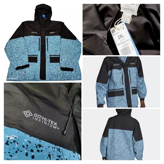 Adidas HK5019 Men Sz M Multi Adventure Winter Allover Print GORE-TEX Jacket