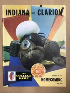 CLARION STATE UNIV @ INDIANA UNIV (PA) COLLEGE FOOTBALL PROGRAMS 1969 EX - Picture 1 of 1