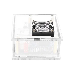Acrylic Case Motherboard Shell With Fan Heat Sink  For Orange Pi R1 Plus LTS - Afbeelding 1 van 7