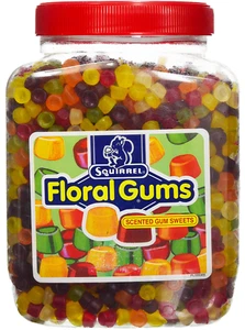 Squirrel Floral Gums Full Wholesale Jar 2.25kg (Original Scented Sweets) - Picture 1 of 2