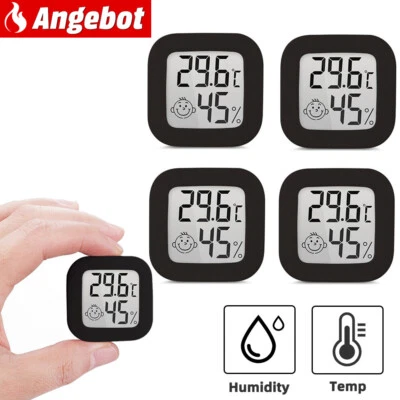 4x Digital Hygrometer Mini Thermometer LCD Temperatur Luftfeuchtigkeitsmessgerät - Bild 1 von 4