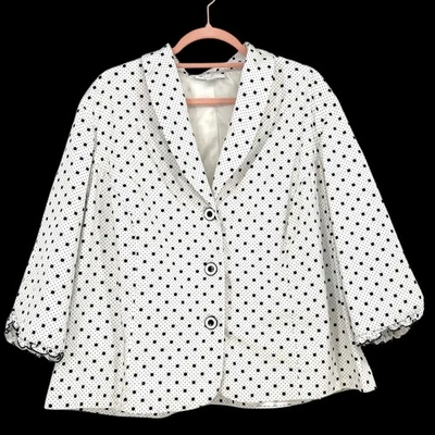 DRESSBARN Kitsch Lunares Swing Chaqueta 2X Pintoresco Festival Retro Volantes Foto 1 de 4
