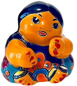 Talavera Gorda Mädchen Frau Gordita Figur Mexikanische Keramik Volkskunst - Bild 1 von 8