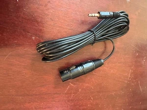 15' XLR to 3.5mm Microphone Cable XLR Female to 3.5mm 1/8" TRS Stereo Male - Picture 1 of 3