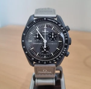 Omega Swatch Mission to Mercury dark grey watch FULL SET with bag. - Picture 1 of 11