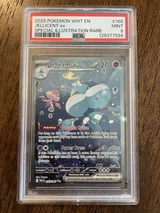 2025 Pokemon PSA 9 Jellicent EX Special Illustration Rare White Flare SIR #168 - Picture 1 of 2