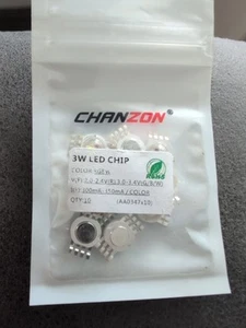 (10) Pack 3W RGBW Alta Potencia LED Chip Colorido Fuente de Luz Chanzon - Imagen 1 de 2