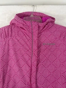 Columbia Jacket Girls 10 12 Large Kids Pink Winter Coat Puffer Hooded - Picture 1 of 8