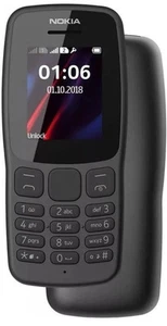 Nokia 106 Big Buttons Dual Sim Black Brand New (Unlocked) Mobile Phone FM RADIO - Picture 1 of 9
