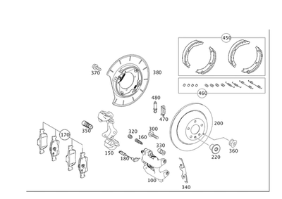 Juego de pastillas de freno de disco traseras originales Mercedes-Benz 164-420-27-20 Foto 1 de 2