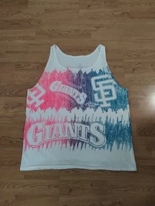 San-Francisco Giants Vintage Tank Top All Over Print Majestic Rare 90er - Bild 1 von 10
