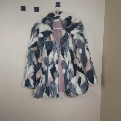 Chaqueta Beca Waverly Gris Corazones Piel Sintética Talla L Foto 1 de 4