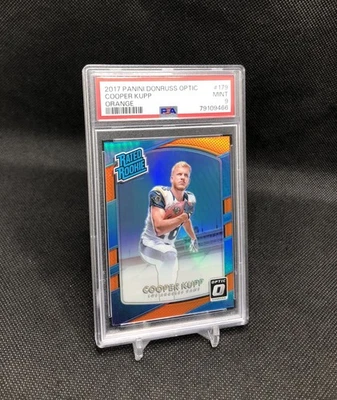 2017 Optic Cooper Kupp /199 RATED ROOKIE OPTIC ORANGE PRIZM SP RC No. 179 PSA 9! - Image 1 of 4