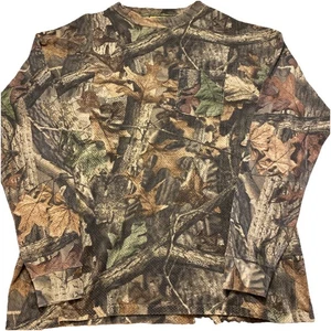Vintage Sasquatch Camo Long Sleeve Front Pocket Shirt Single Stitch - Picture 1 of 10