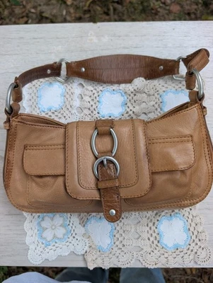 Bolsa de mão Sigrid Olsen couro marrom escuro bolsa de ombro 10,5" L, 5" H - Imagem 1 de 4