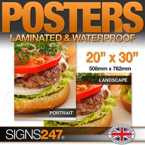 20" x 30" Posterdruck - Vollfarbig LAMINIERT WASSERFEST POSTER - Bild 1 von 8