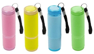 DAFURIET 4 Pack Mini Flashlights, 9 LED Glow-in-The-Dark Aluminum Lights with... - Picture 1 of 8