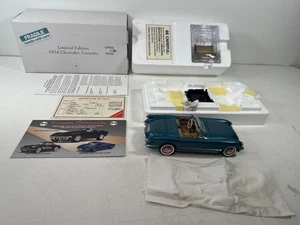 Danbury Mint 1954 Corvette Convertible 1/24 Blue Limited Edition with Papers - Picture 1 of 21