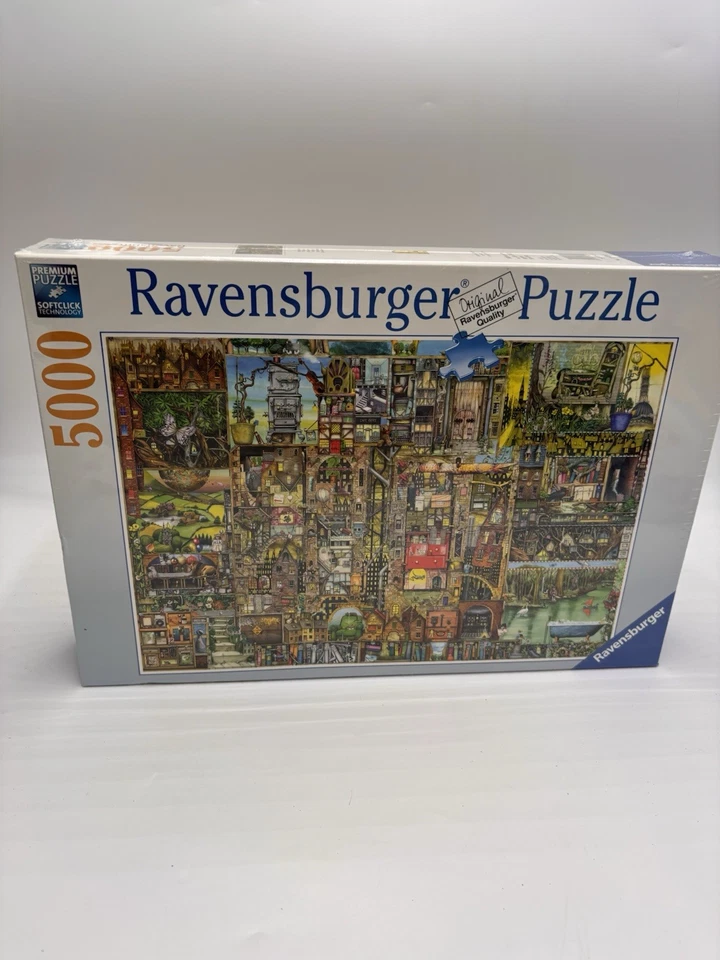 Ravensburger 17430  Jigsaw Puzzle COLIN THOMPSON - BIZARRE TOWN 5000 pcs NEW BOX - Image 1 of 4