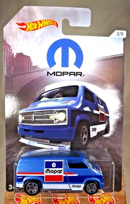 Dodge Van Hot Wheels Mopar Series 2/8 Custom '77 2018 azul con ruedas grises de 5 radios Foto 1 de 4