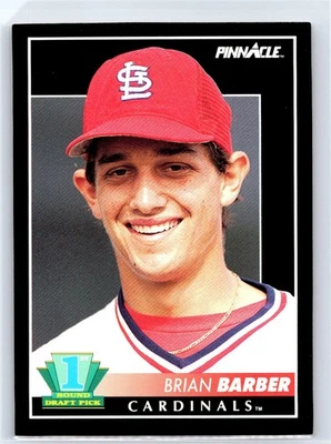 BRIAN BARBER 1992 Pinnacle 1st Round Draft Pick Rookie St. Louis Cardinals #298 - Image 1 of 2