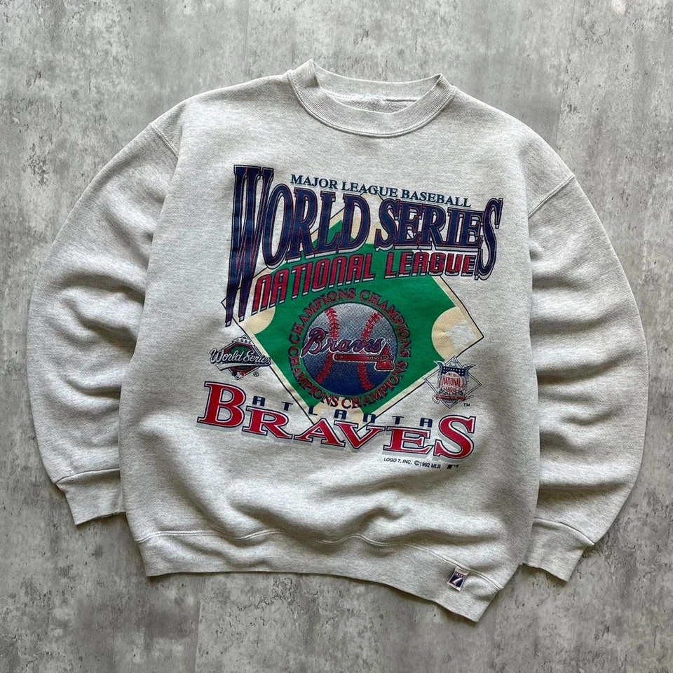 Vintage 1992 Atlanta Braves baseball Crewneck sweatshirt VK01495 - Image 1 of 1