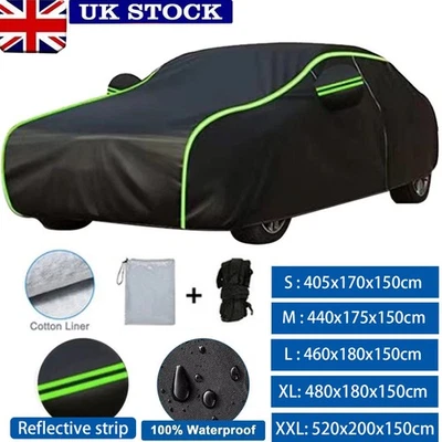 Waterproof Car Cover 3-Layer Heavy Duty Cotton Lined UV Protection - Size Large - Image 1 of 4