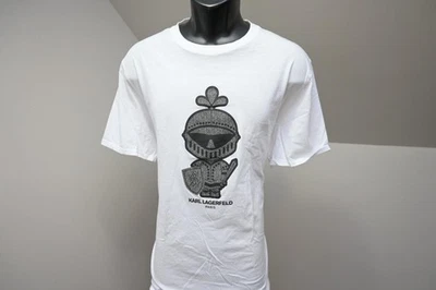Karl Lagerfeld Tee Shirt Black Knight White Short Sleeve Mens Size XL - Image 1 of 4
