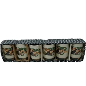 Japanese Tea Cups Vintage 1970s Set of 6 Collectible Original Box ET-138 Rare - Picture 1 of 12