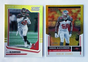 Kwon Alexander (2) Lot 2017 & 2018 Score Gold Zone Tampa Bay Buccaneers /50 /50 - Picture 1 of 1