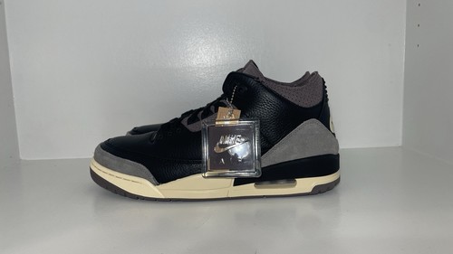 Taglia 12 5W 11M A Ma Maniére x Air Jordan 3 Retro Nero IN MANO SPEDISCO VELOCEMENTE