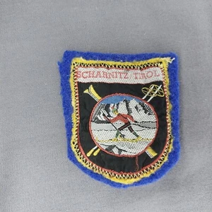 Scharnitz Tirol Österreich Nylon Souvenir Touristenaufnäher Olympische Spiele Skifahren Winter - Bild 1 von 2