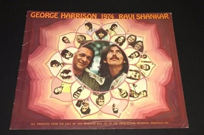 George Harrison Ravi Shankar  1974 World Tour Concert Program - Image 1 of 3