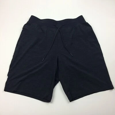 Lululemon THE Shorts Mens Medium 9” Liner Heather Black Lined READ M7ALAS - Image 1 of 4