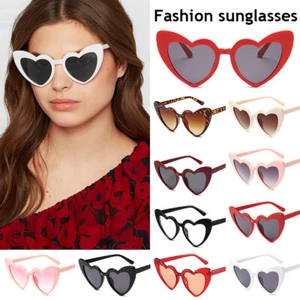 Fashion UV400 Protection Heart-Shaped Sunglasses Frame Eyewear Vintage Women ❀ - Picture 1 of 27