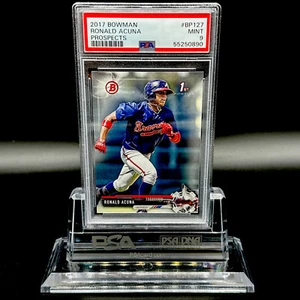 RONALD ACUNA ROOKIE CARD 2017 Bowman Prospects #BP127 Graded PSA 9 Braves MVP 🔥 - Picture 1 of 1